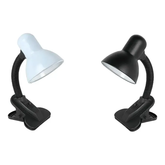 Velador Tipo Pixar con Pinza Broche Clip Flexible para Escritorio Oficina Lámpara Articulada de Lectura Regulable Estructura Metálica Color 