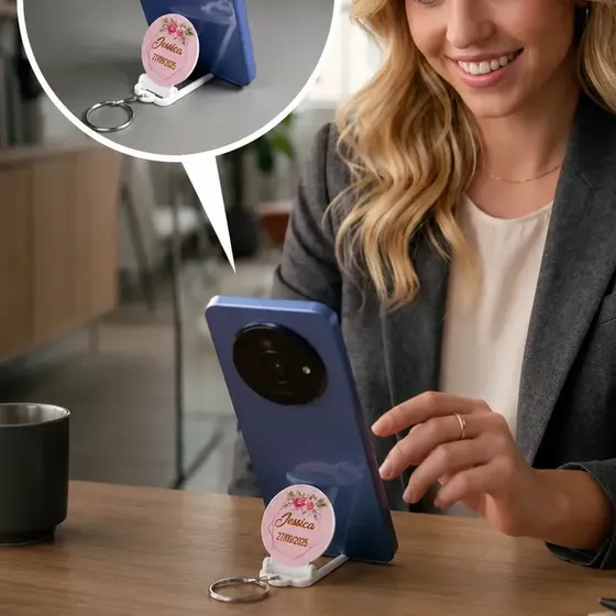 X30 Llaveros Apoya Celular Publicitarias Logo Personalizados Logo