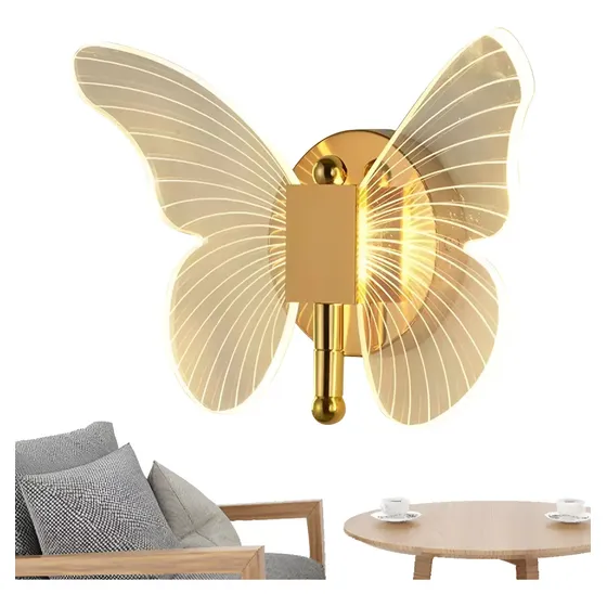 . Z Lámpara De Pared De Mariposa 3d Lámpara De Pared De
